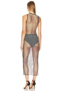 Misha - Adana Diamante Mesh Dress