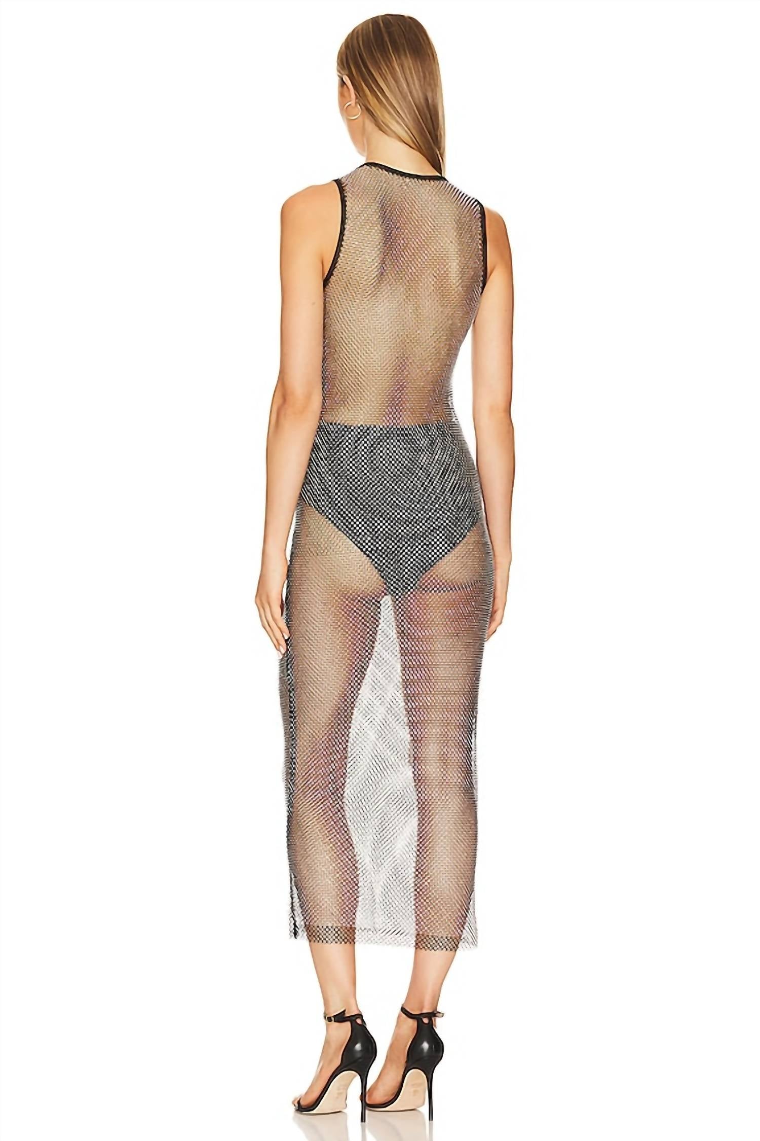 Misha - Adana Diamante Mesh Dress