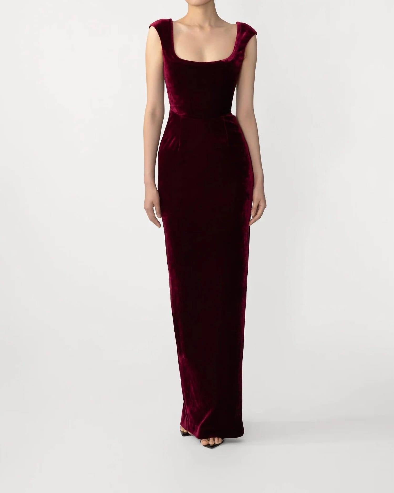 Sau Lee - Brooke Velvet Gown