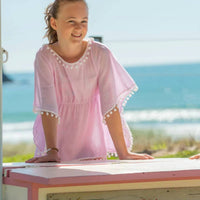 Snapper Rock - Girl's Pom Pom Cover Up