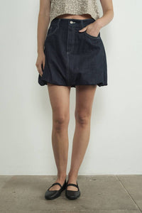 Aaron & Amber - Denim Bubble Mini Skirt
