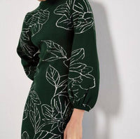 Apricot - Floral Knitted Midi Dress