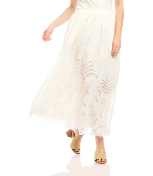 Karen Kane - Cutout Embroidery Midi Skirt