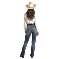 Rock & Roll Denim - Cowhide Applique Riding Jeans