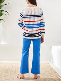 Tribal - Crew Neck Sweater With Cable Detail