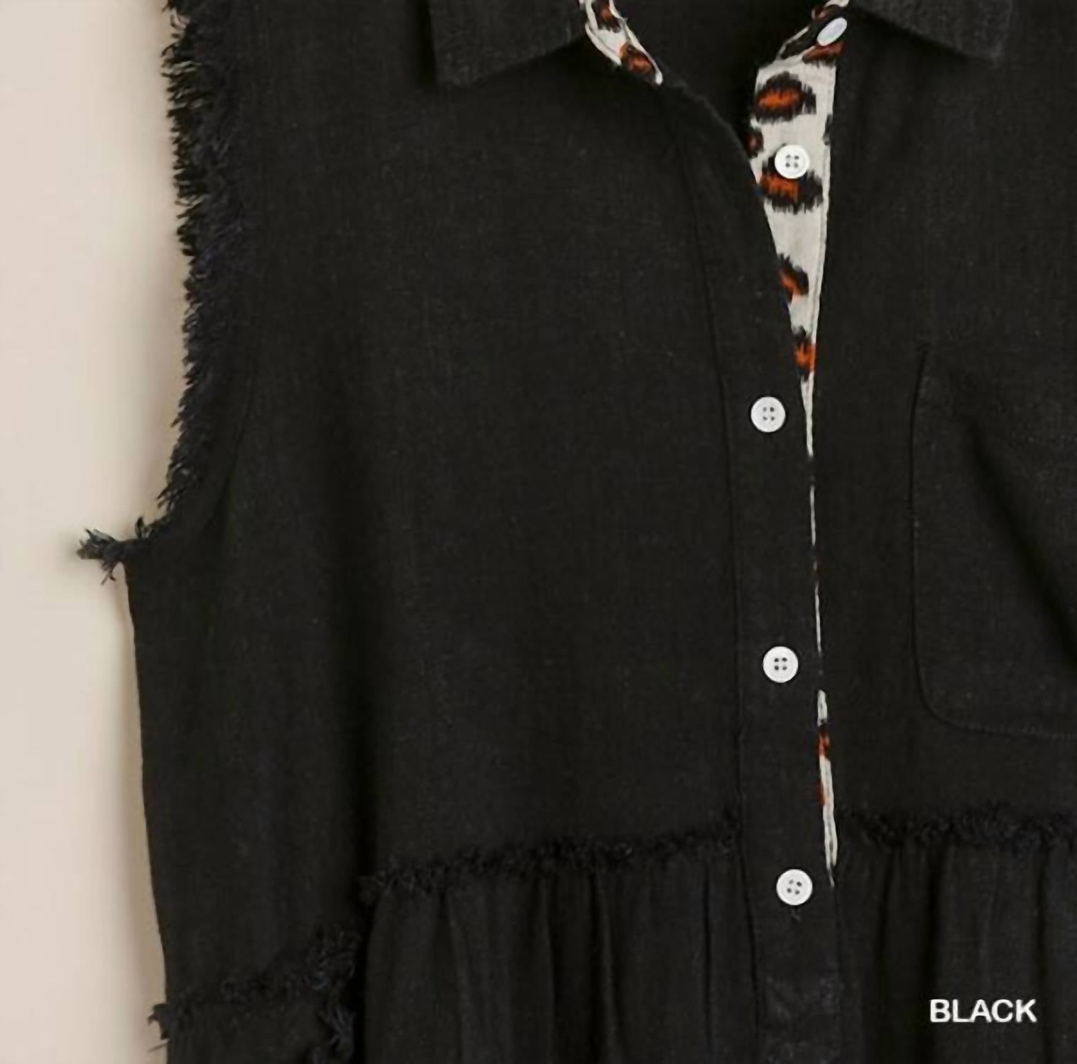 Umgee - Frayed Sleeveless Tunic