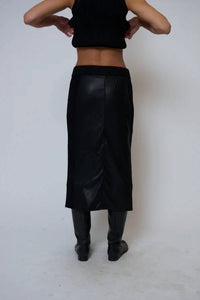 Central Park West - Milan Vegan Leather Combo Skirt