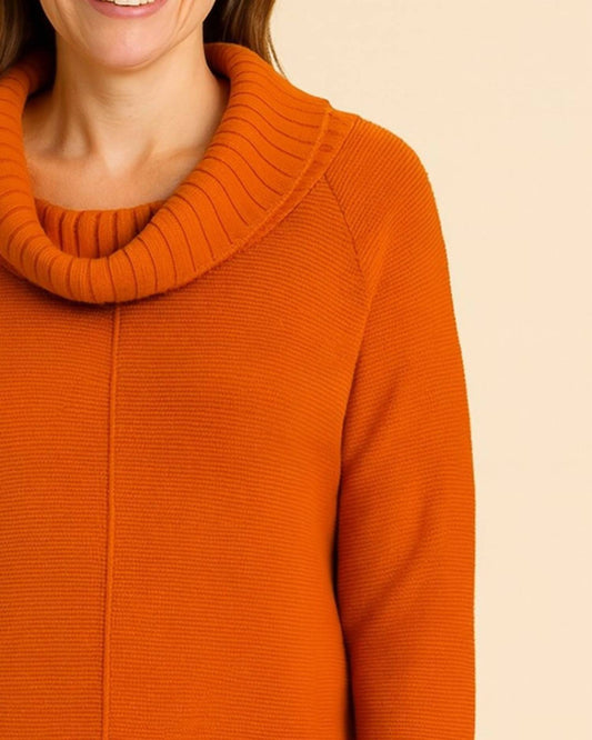 Marble - Cowl Neck Long Sleeve Sweater