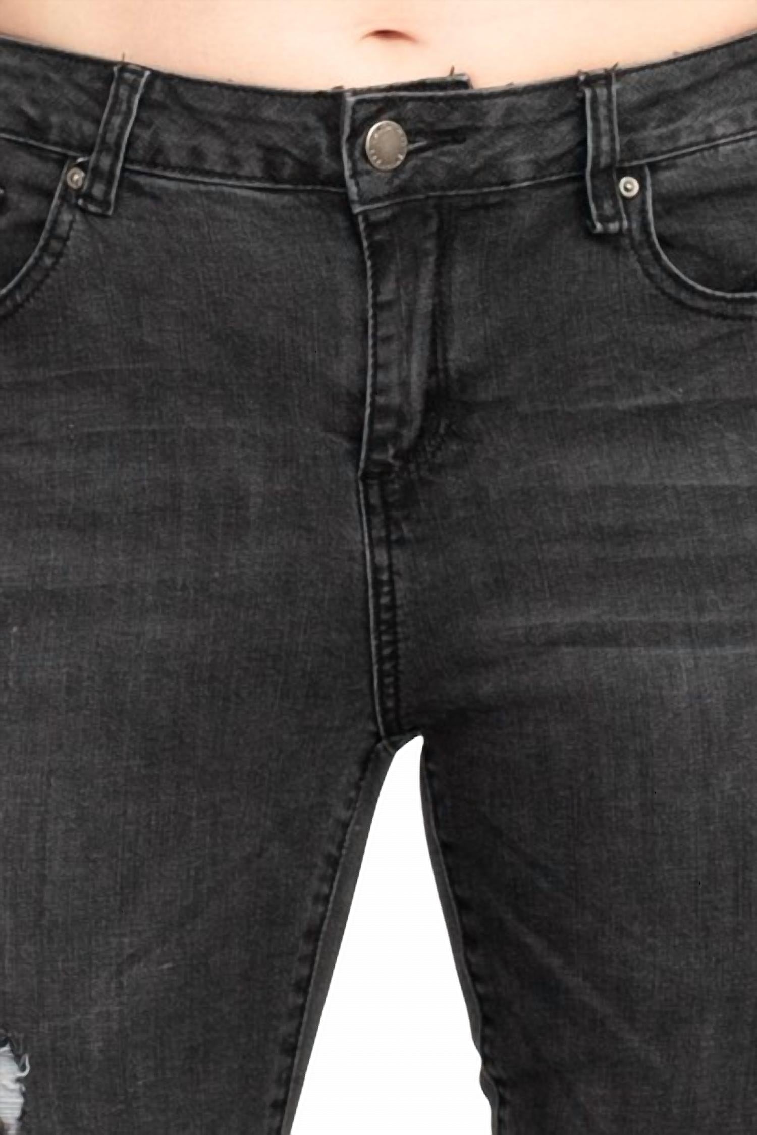 Velvet Heart - Mid Waist Stretch Cropped Jeans
