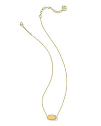 Kendra Scott Women's Elisa Short Pendant Necklace in citrus lab grown opal - women's jewelry - detail view