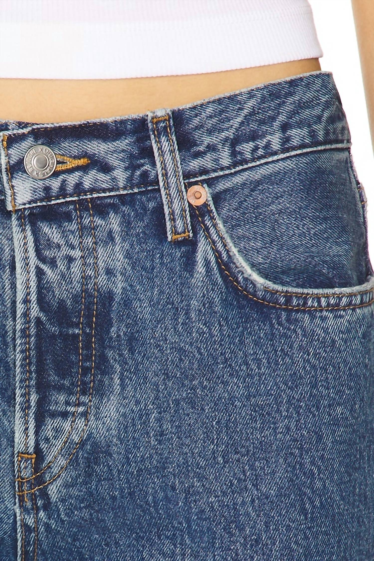 RE/DONE Standard Straight Leg Jeans in blue mere - women's jeans - view 6