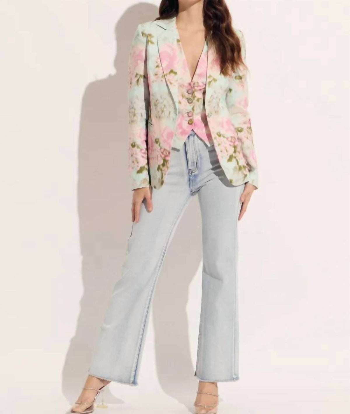 Oolala - Pastel Viscose One Button Blazer