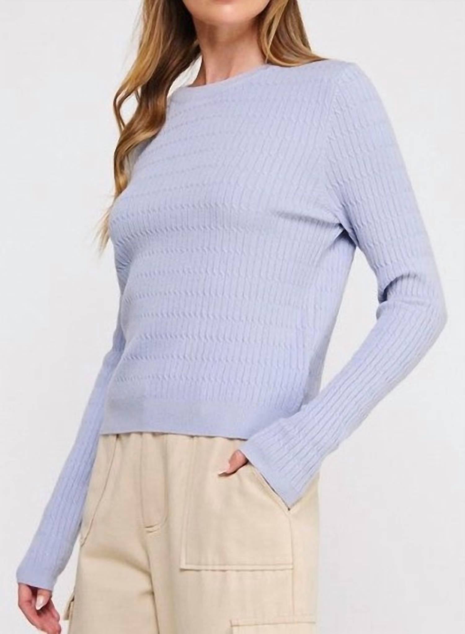 Allie Rose - Tight Cable Knit Sweater