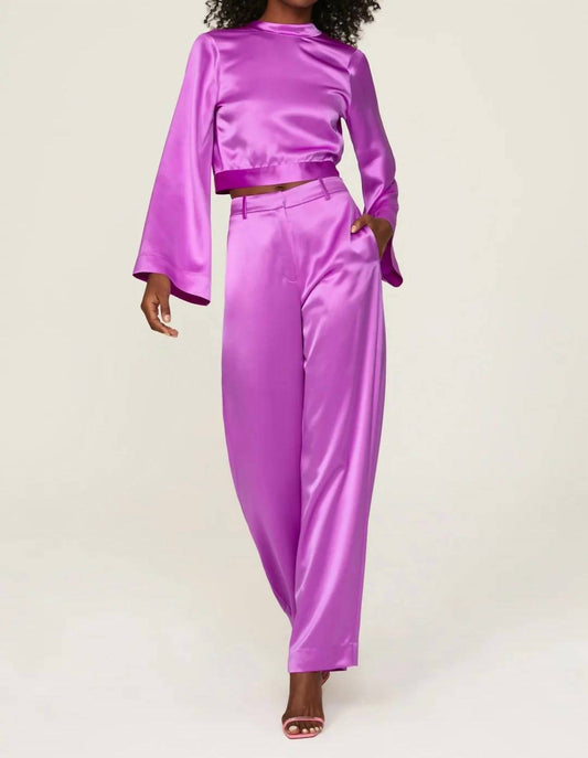 Something Navy - Silky Wide Leg Trousers