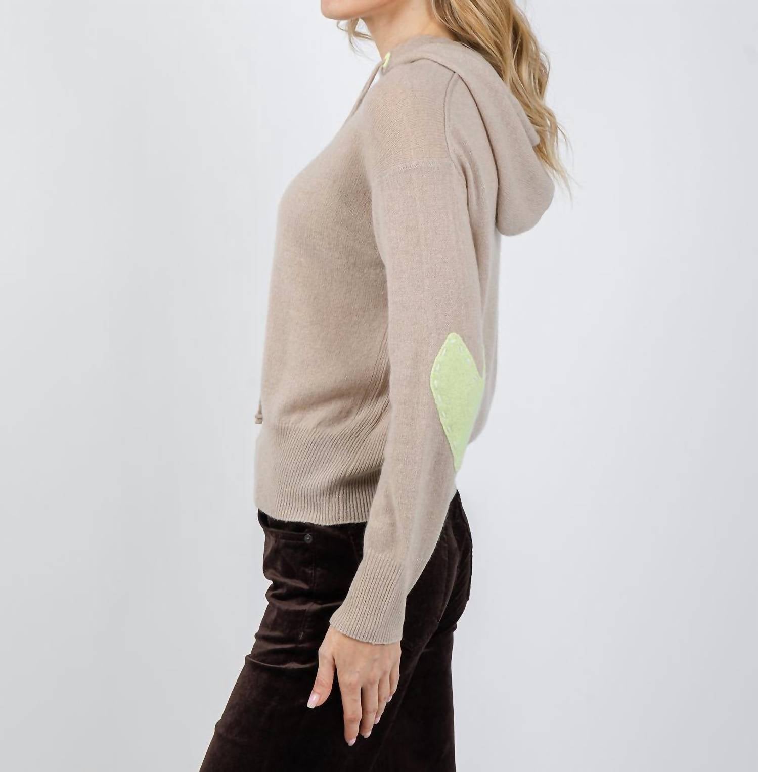 Kerri Rosenthal - Cashmere Imperfect Heart Sweater Hoodie