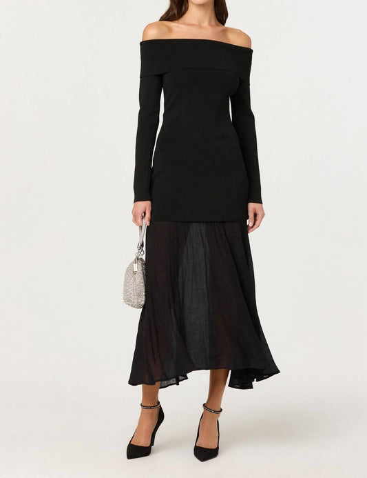 Astr - Lidia Mixed Media Maxi Dress