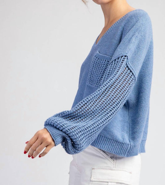 Ee:Some - Aria Open Knit Long Sleeve Sweater