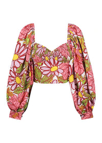 WOMEN'S EXAGGERATED PUFF SLEEVE TOP