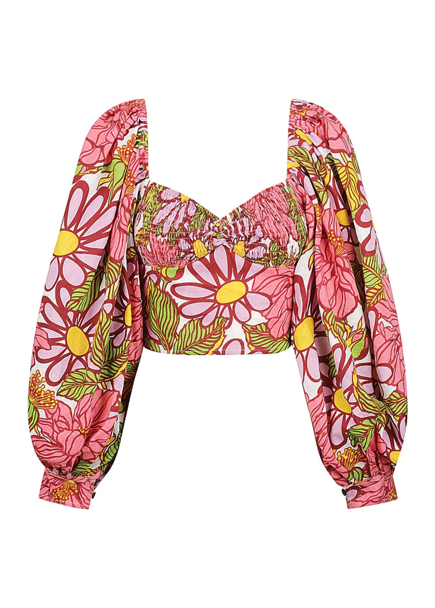 WOMEN'S EXAGGERATED PUFF SLEEVE TOP