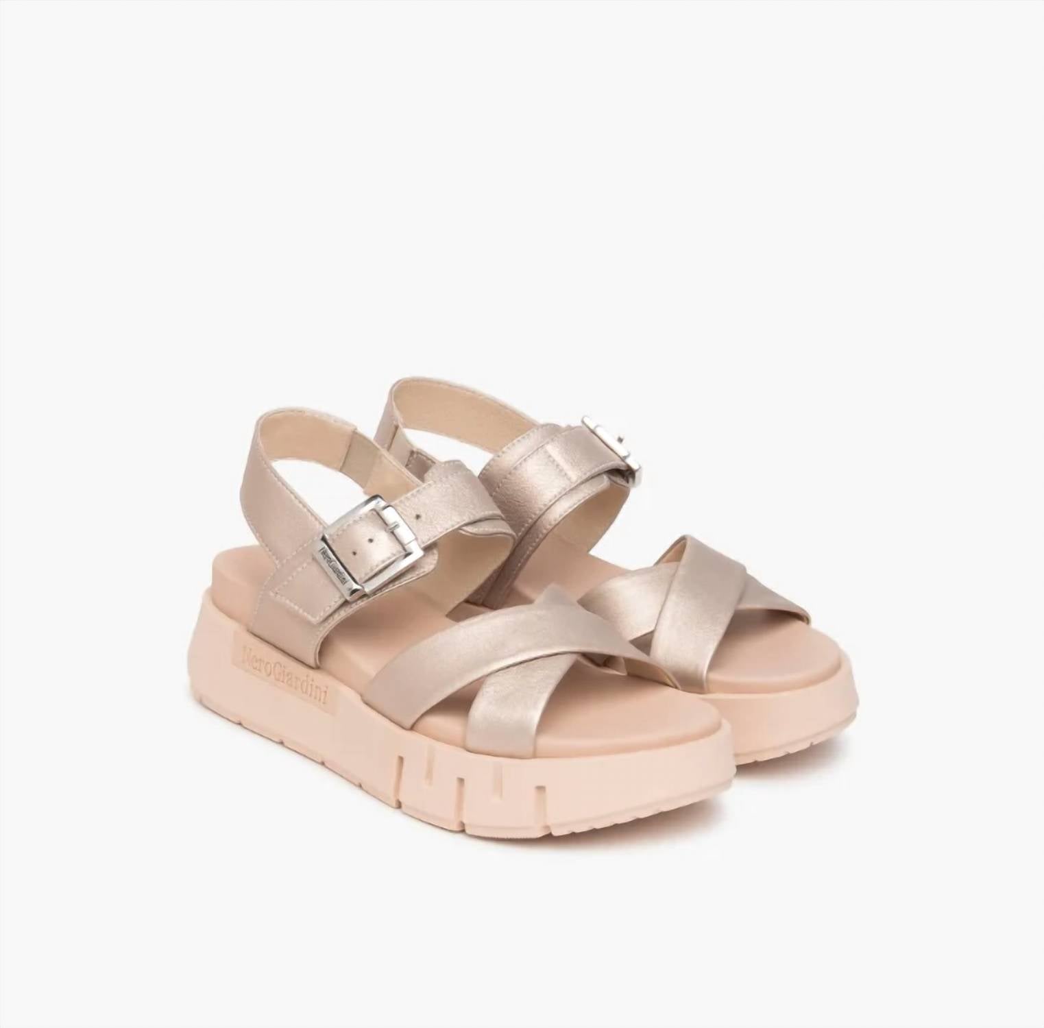 Nerogiardini - Women's Vivi Platform Leather Sandals