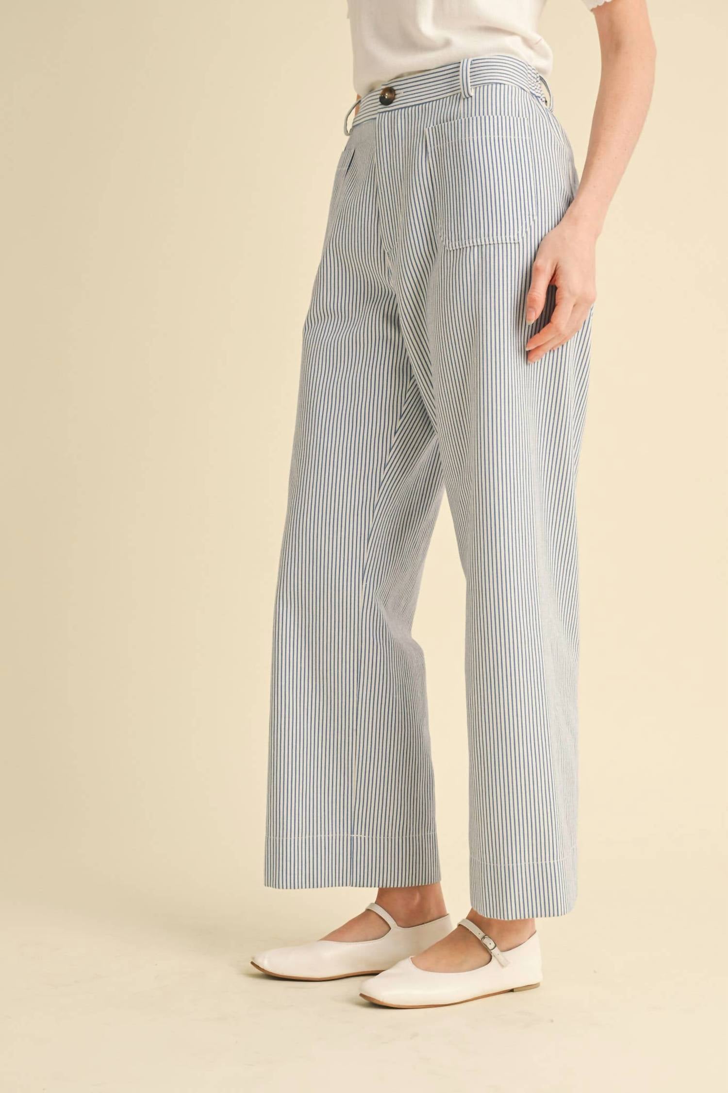 &Merci - Striped Wide Leg Pants