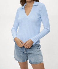 Michael Stars - Liyah Long Sleeve Collared Top
