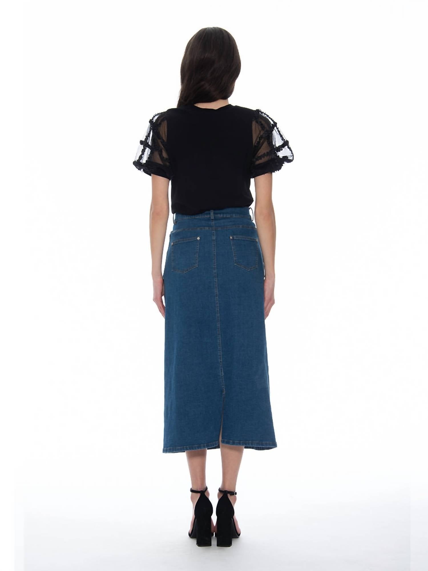 Gracia - Denim Midi Skirt