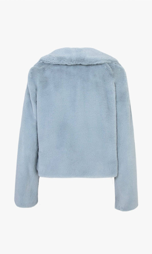 Greylin - Euna Cropped Faux Fur Coat