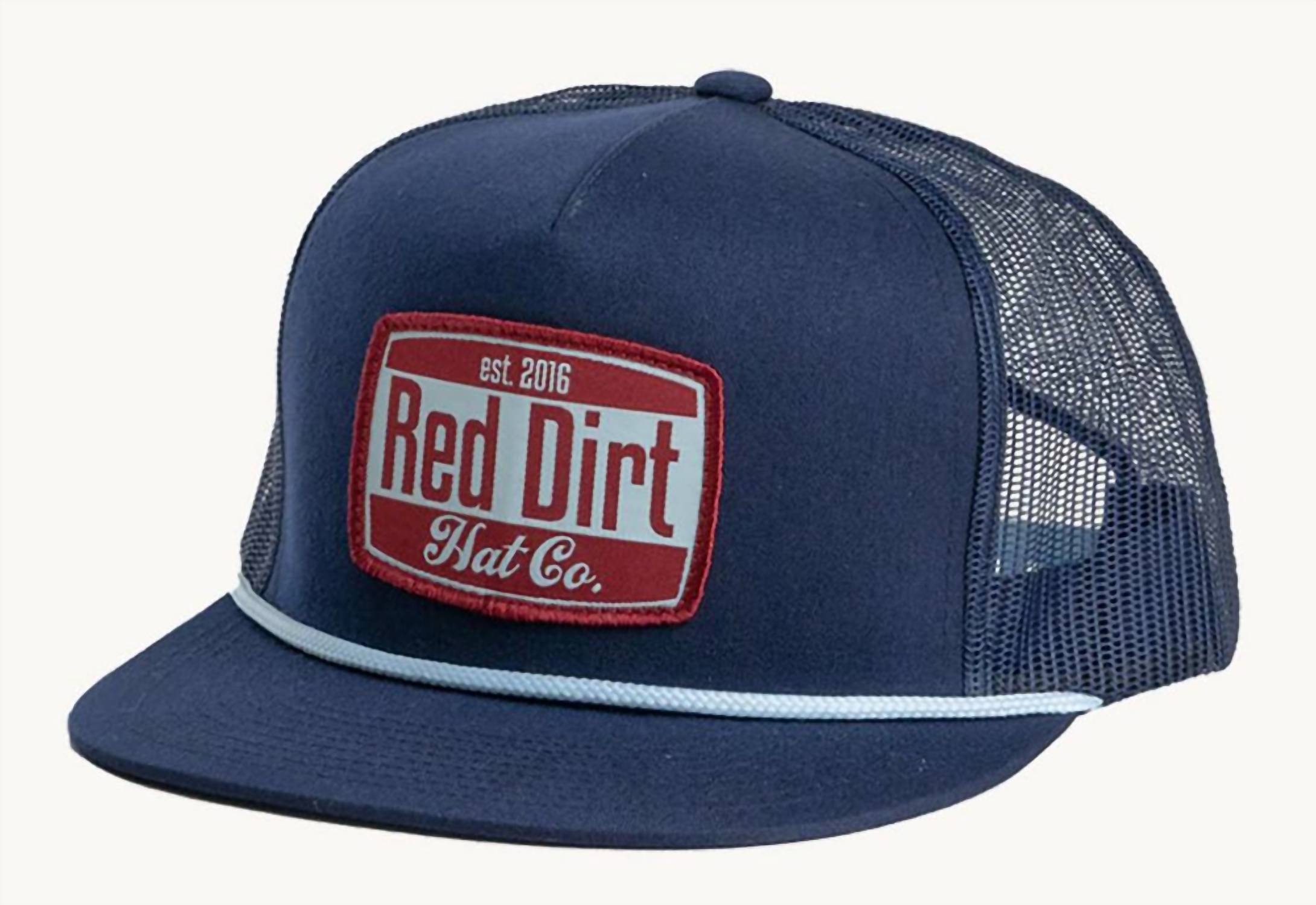 Red Dirt Hat Company - Men's Howdy Patch 5 Panel Flat Trucker Rope Cap