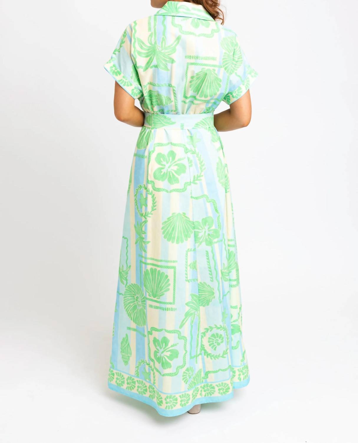 Karlie - Seashell Belted Maxi Dress