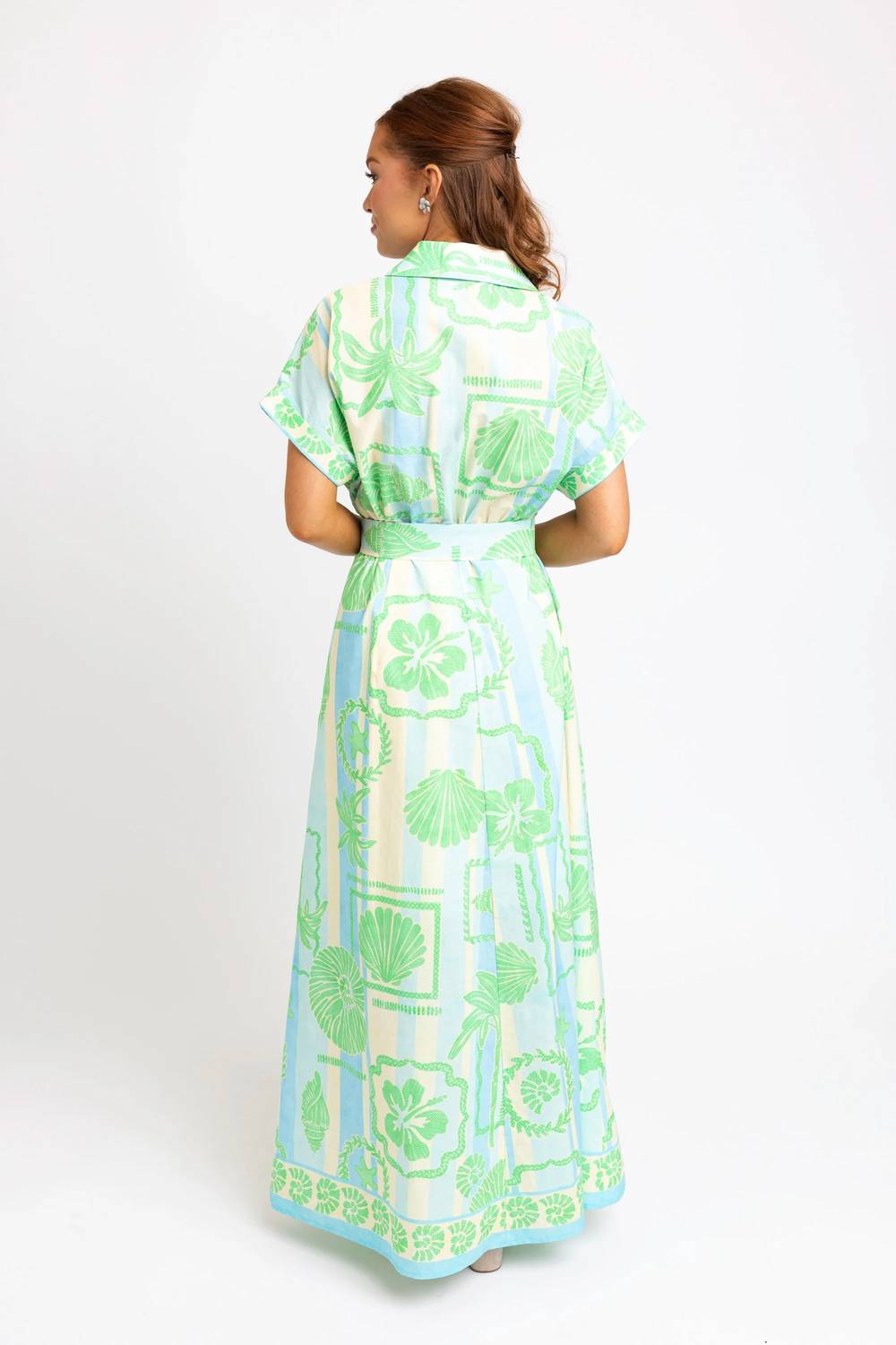 Karlie - Seashell Belted Maxi Dress