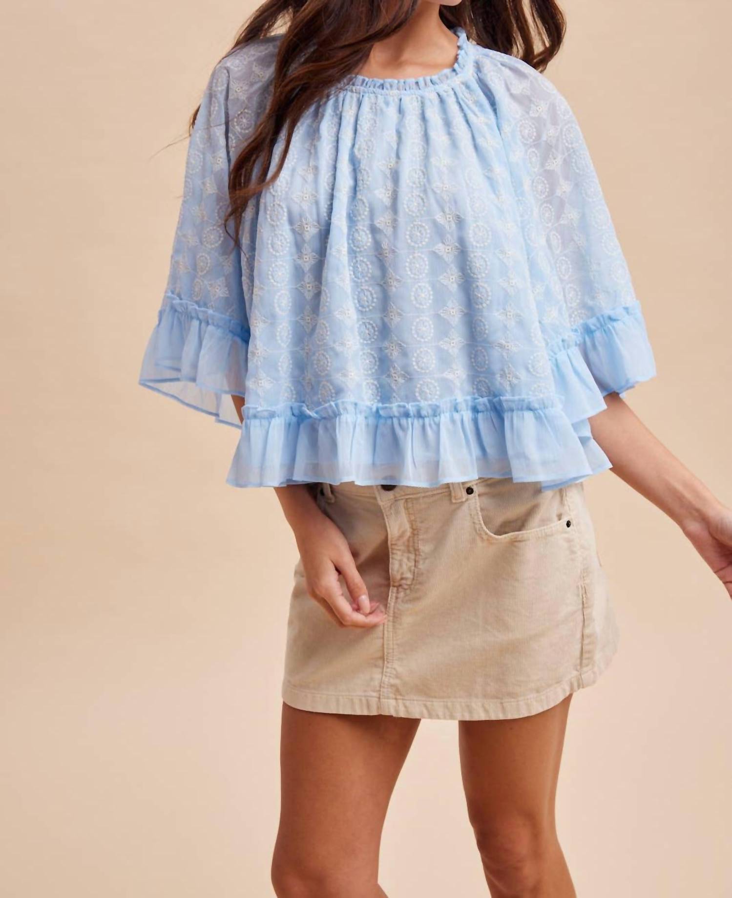 In-Loom - Embroidered Cape Top