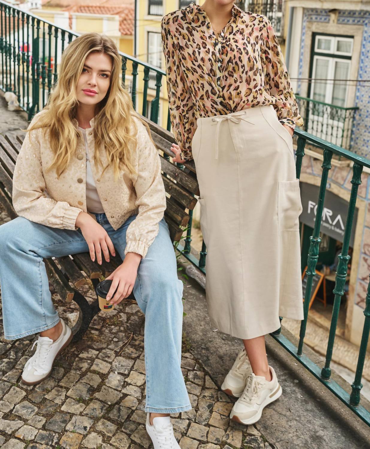 Esqualo - Women's Long cargo skirt