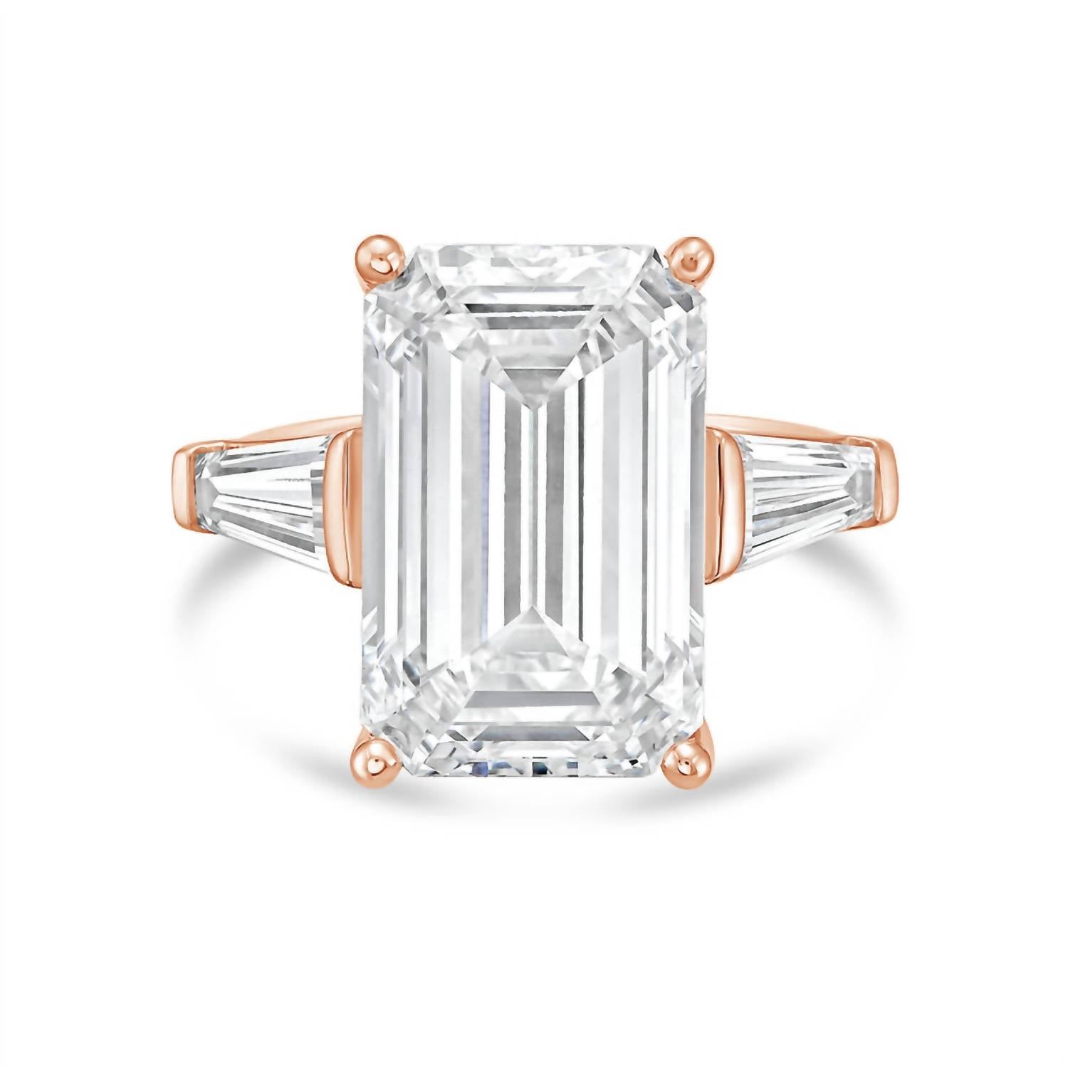 Diana M Jewels - Women's Emerald & Baguette Lab-Grown Diamond Fashion Ring (12.00 Ct) - Luxe