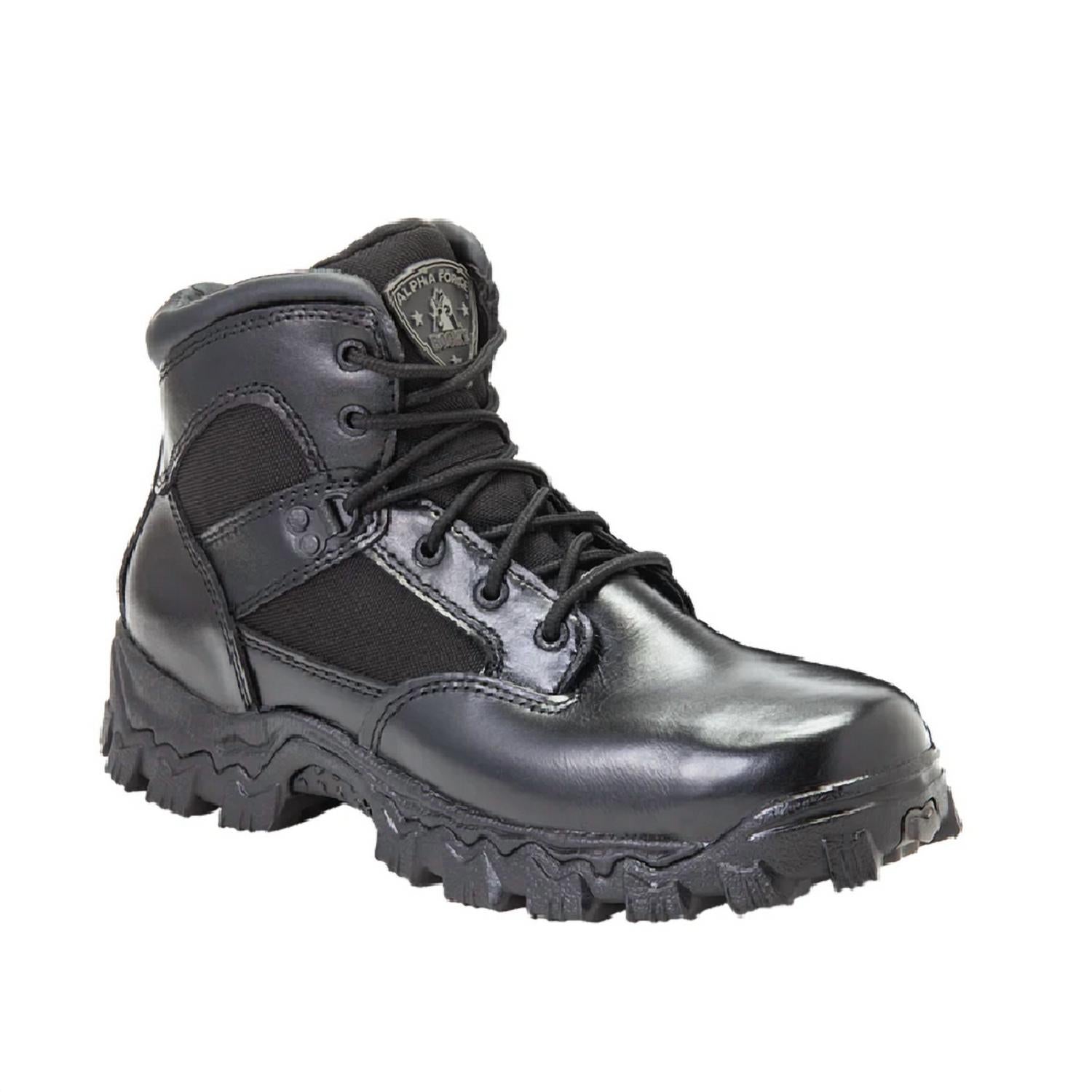 Rocky Men's Alpha Force Composite Toe Public Service Boot in black - men's boots