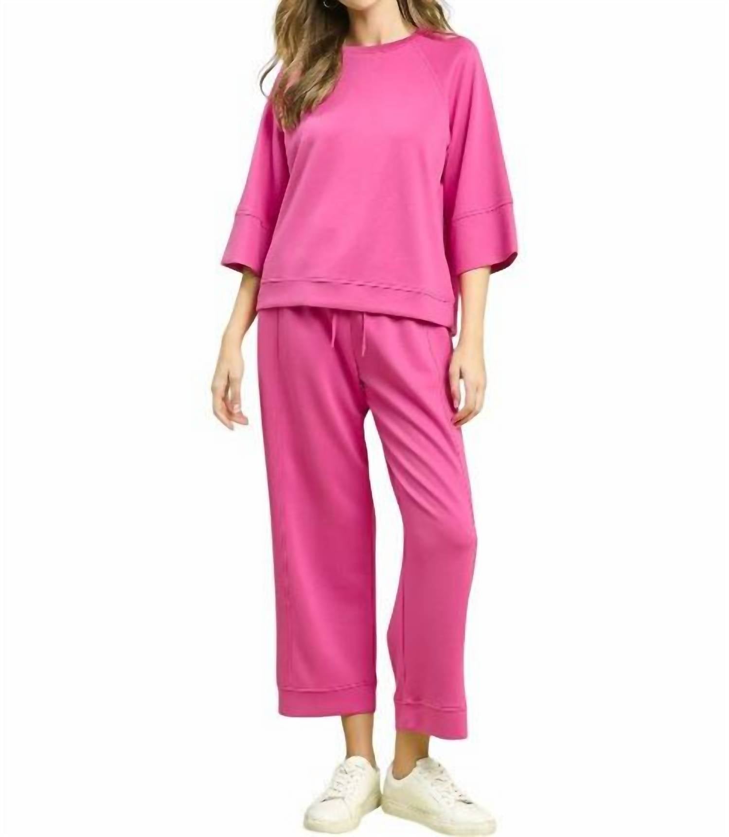Umgee - Luxeknit Straight Leg Pants