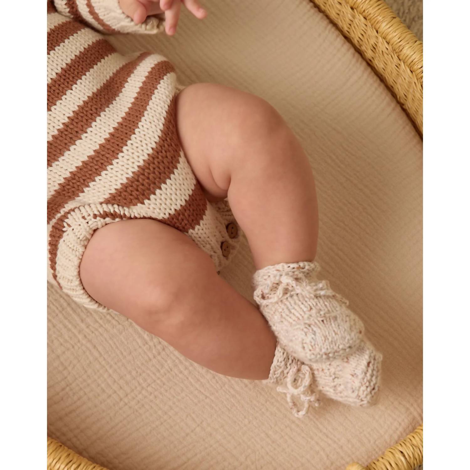 Quincy Mae Baby's Rex Romper in cedar stripe - kids' item - view 4