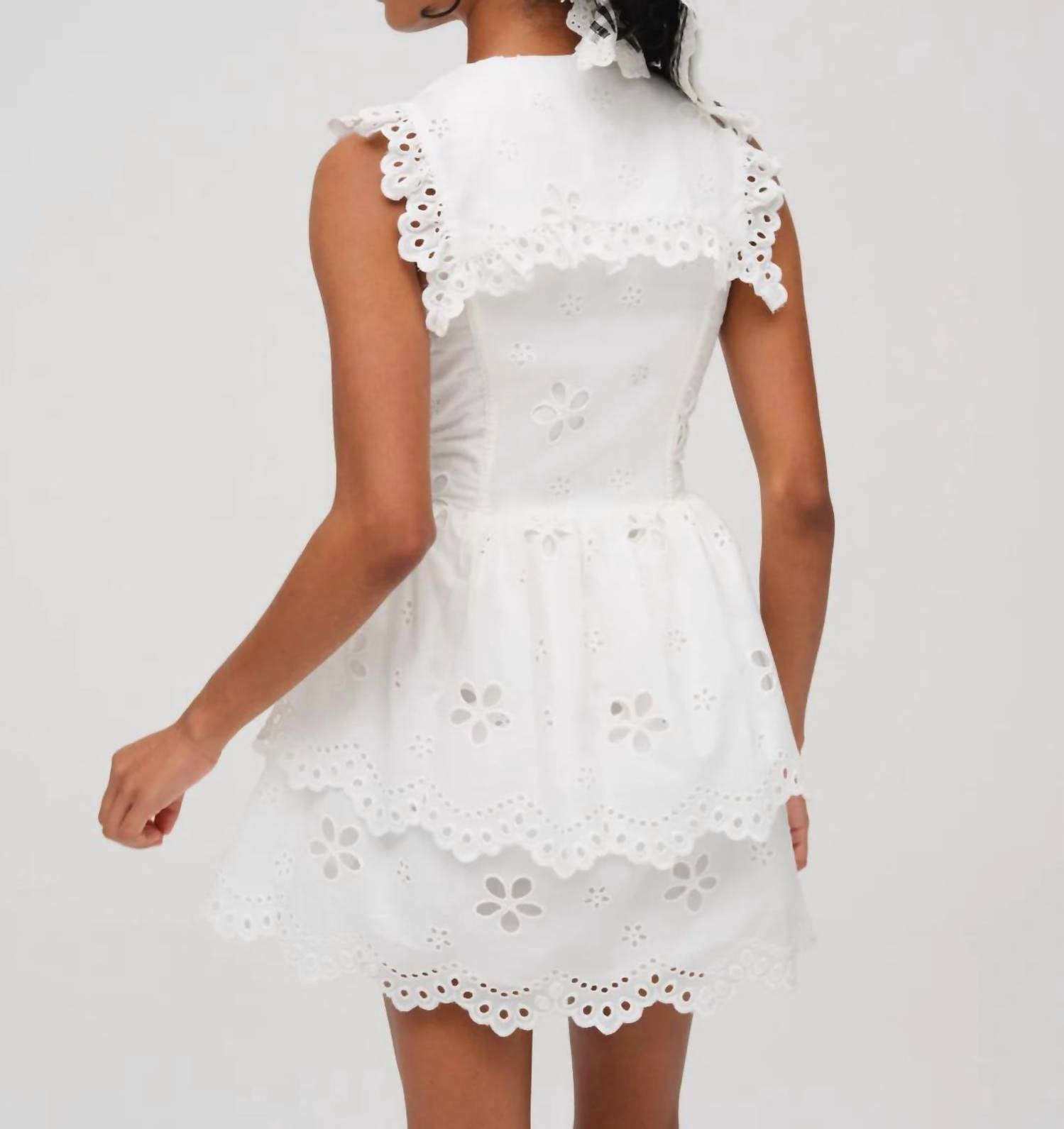 Lil Lemons By For Love And Lemons - Daisy Eyelet Mini Dress