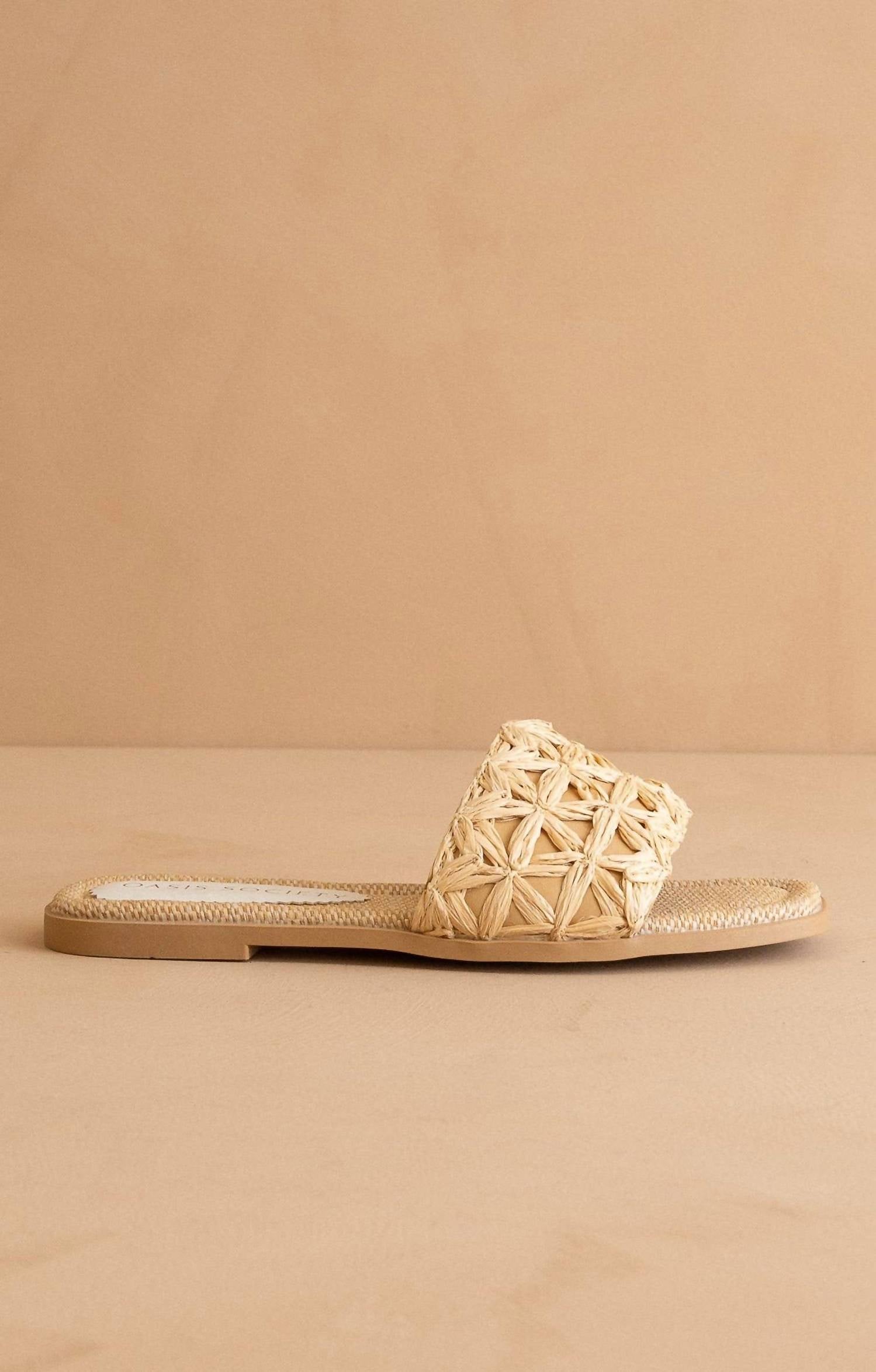 Oasis Society - Women's The Natasha Raffia Slide