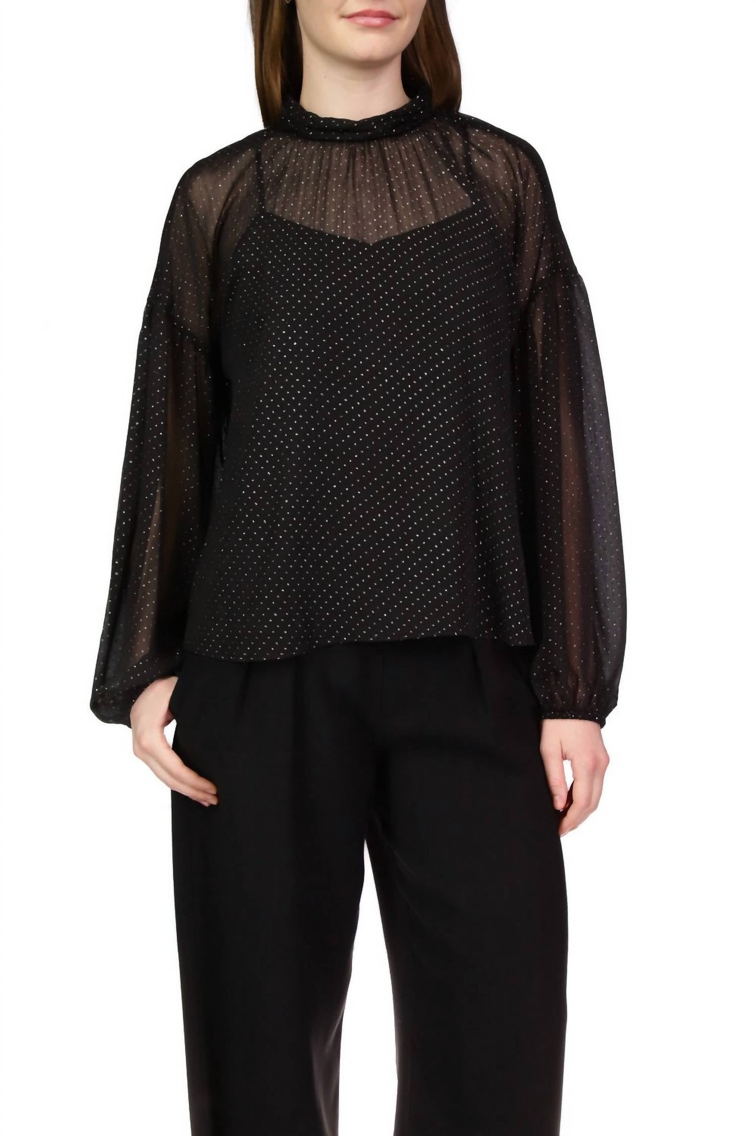 Sanctuary - Sheer Volume Metallic Top