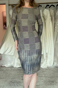 Isle Apparel - Long Sleeve Scuba Midi Dress