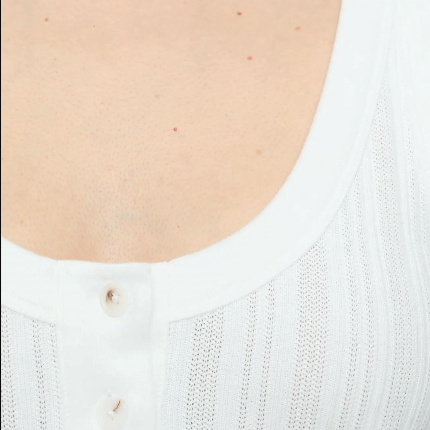 Closed - Ribbed Henley Cotton Tank