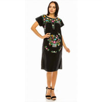 Unik - Traditional Floral Embroidered Cotton Dress