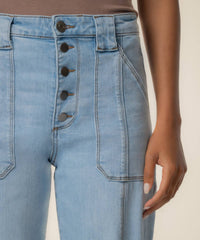 Kut From The Kloth - Meg High Rise Wide Leg Exposed Button Jeans