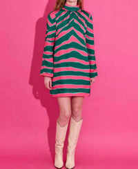 Alden Adair Emery Mini Dress in ziggy palm - women's dress