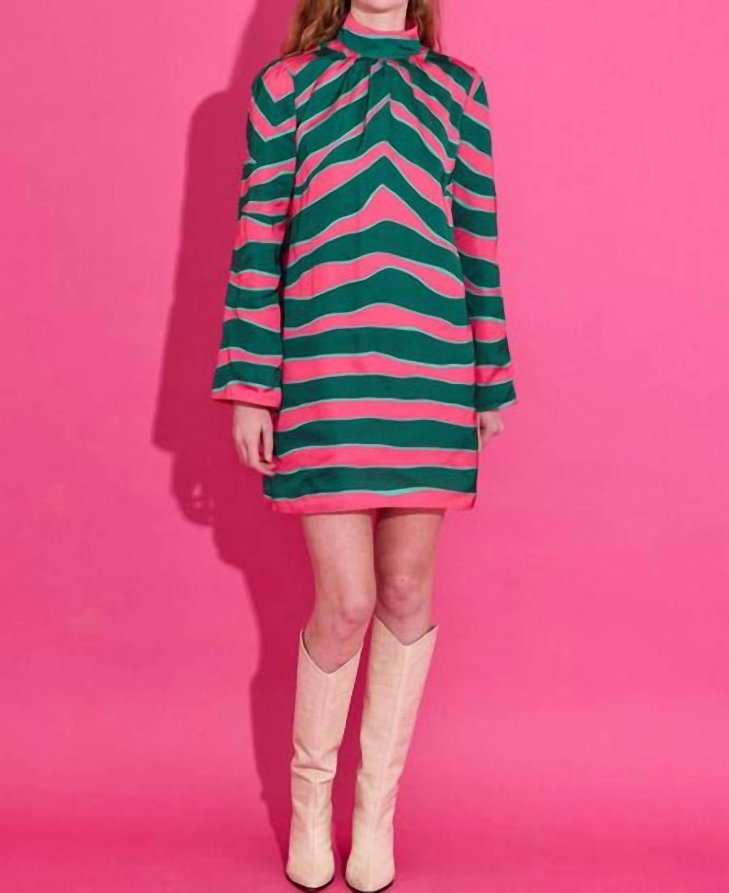 Alden Adair Emery Mini Dress in ziggy palm - women's dress