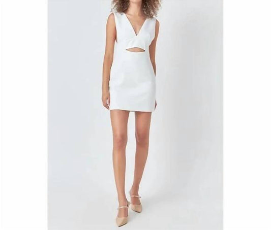 Endless Rose - Cutout V-neck Mini Dress