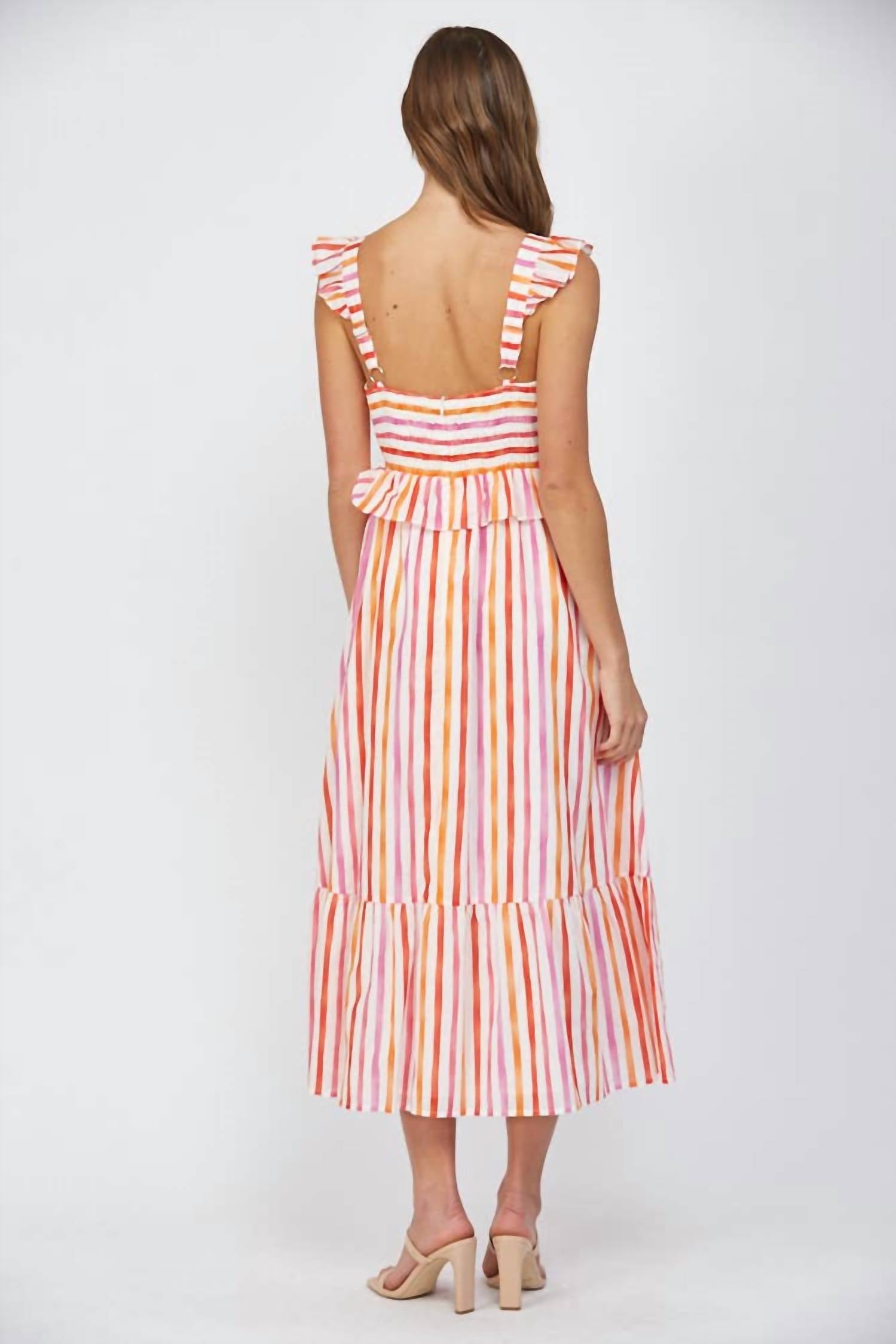 Fate - Sorbet Striped Maxi Dress