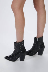 STAR STUDDED LEATHER BOOTS
