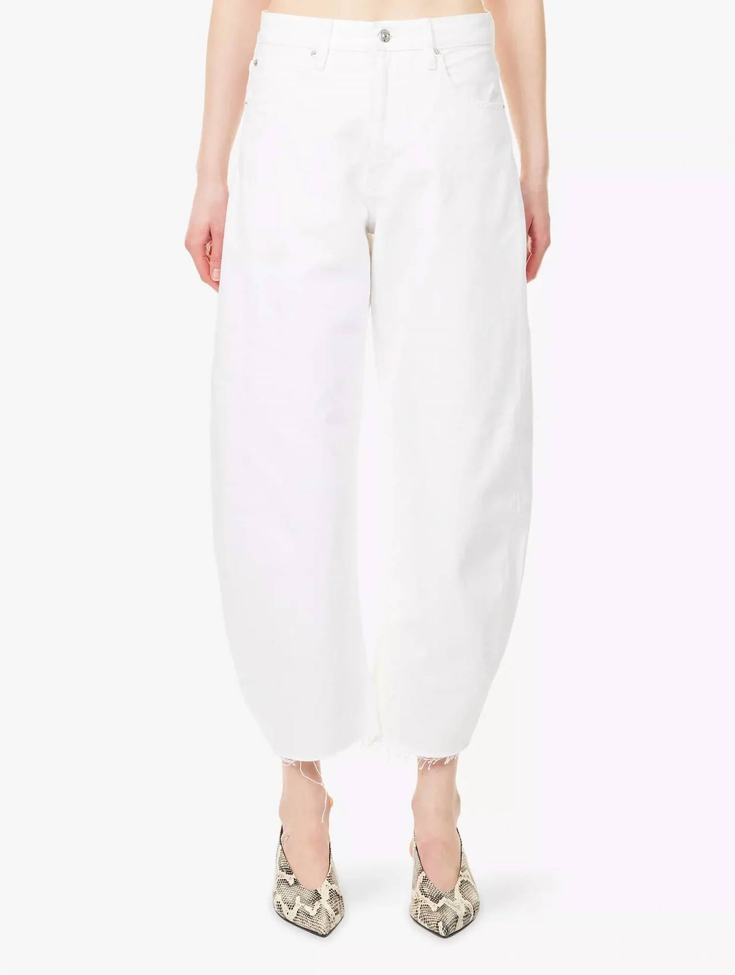 Frame - Bubble Crop Barrel Jeans
